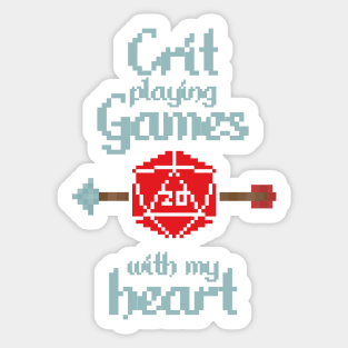 pen and paper crit playing games Sticker